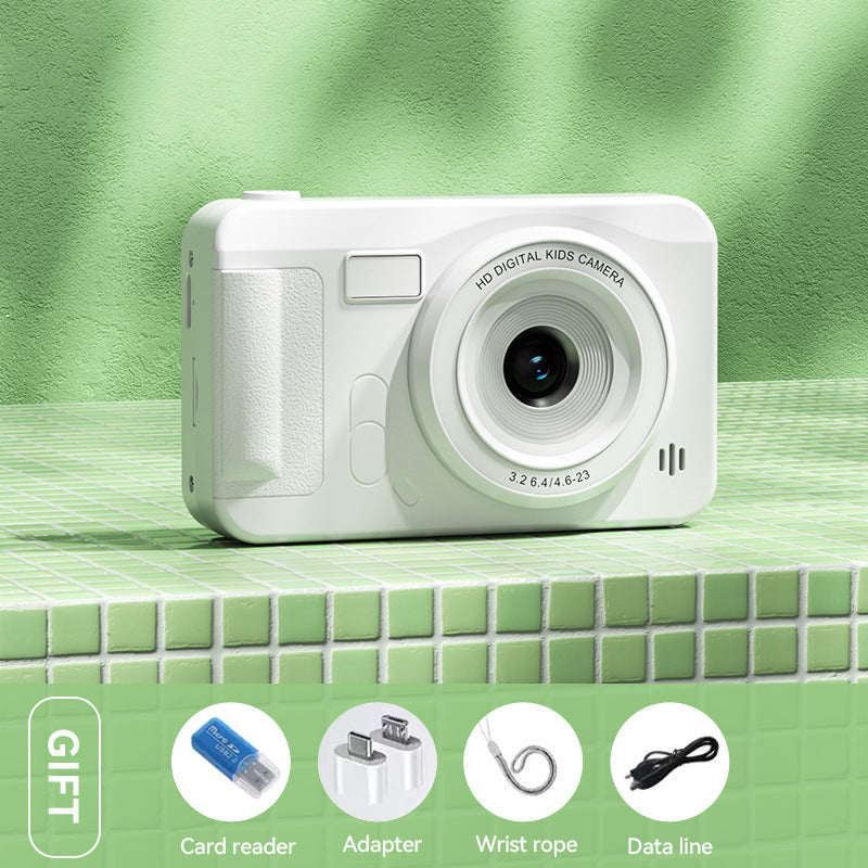 Student HD Digital Camera - 44MP, 8x Zoom, Autofocus, Dual Lens, Type-C Charging white