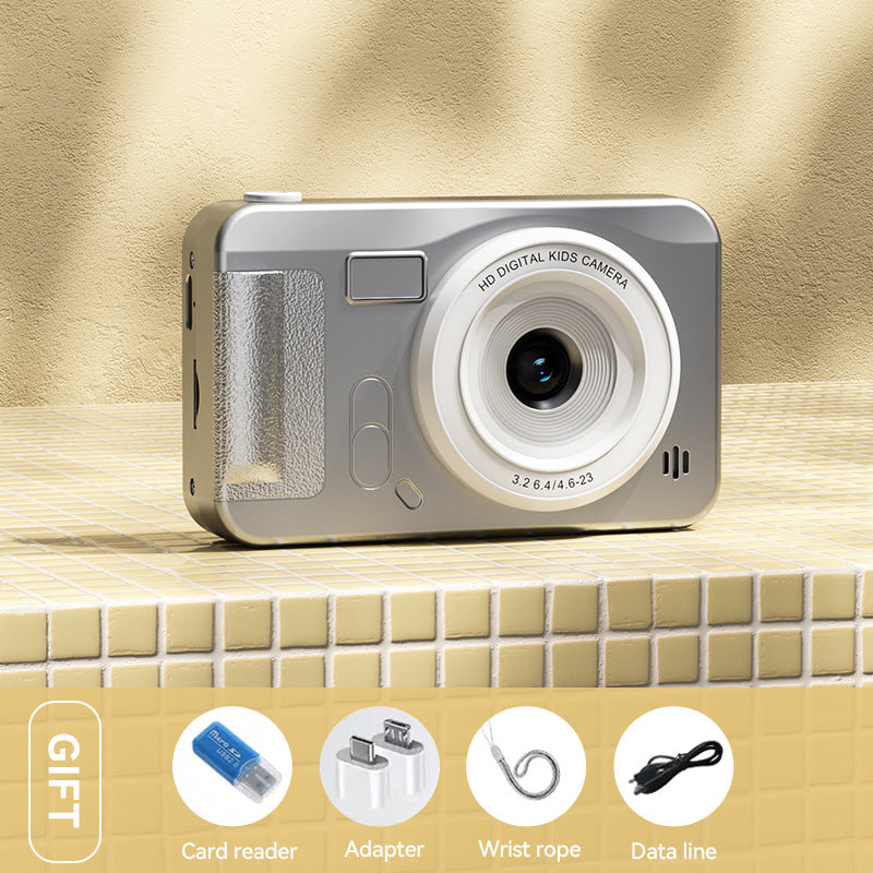 Student HD Digital Camera - 44MP, 8x Zoom, Autofocus, Dual Lens, Type-C Charging Silver