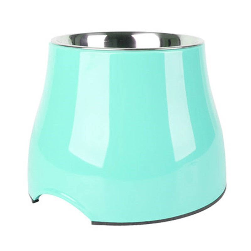 Elevated Pet Feeding Bowl with Stainless Steel Inner - Promotes Healthy Digestion & Reduces Neck Strain Green