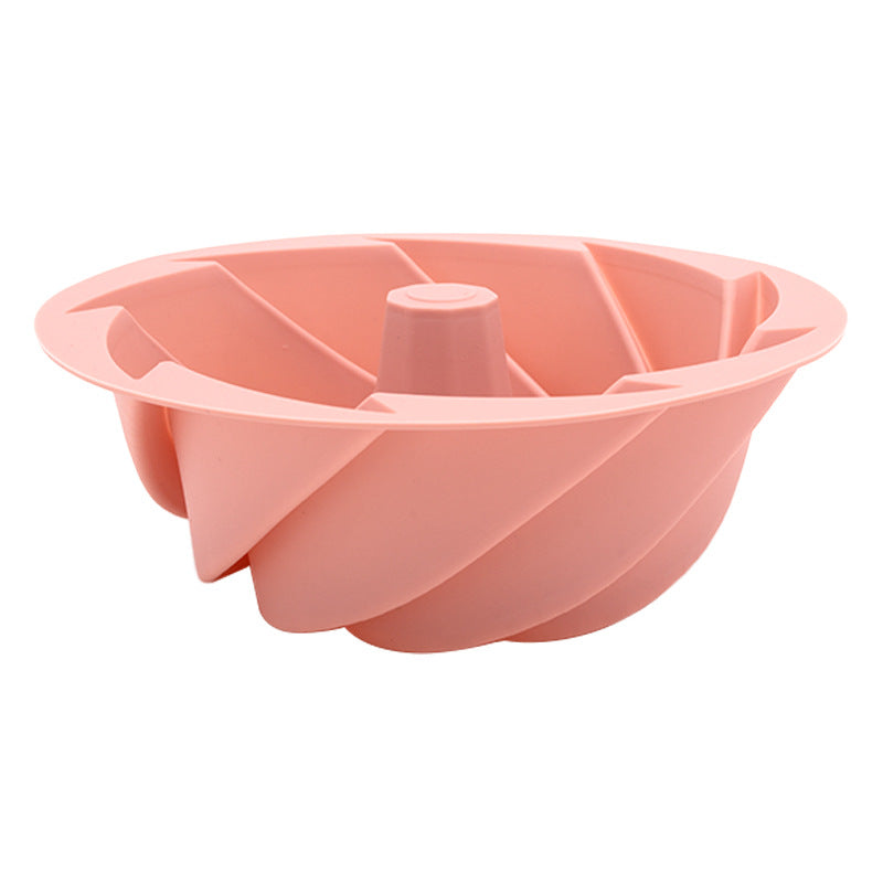 Pink Non-Stick Silicone Cyclone Cake Pan Set 10 Molds - Perfect for Desserts