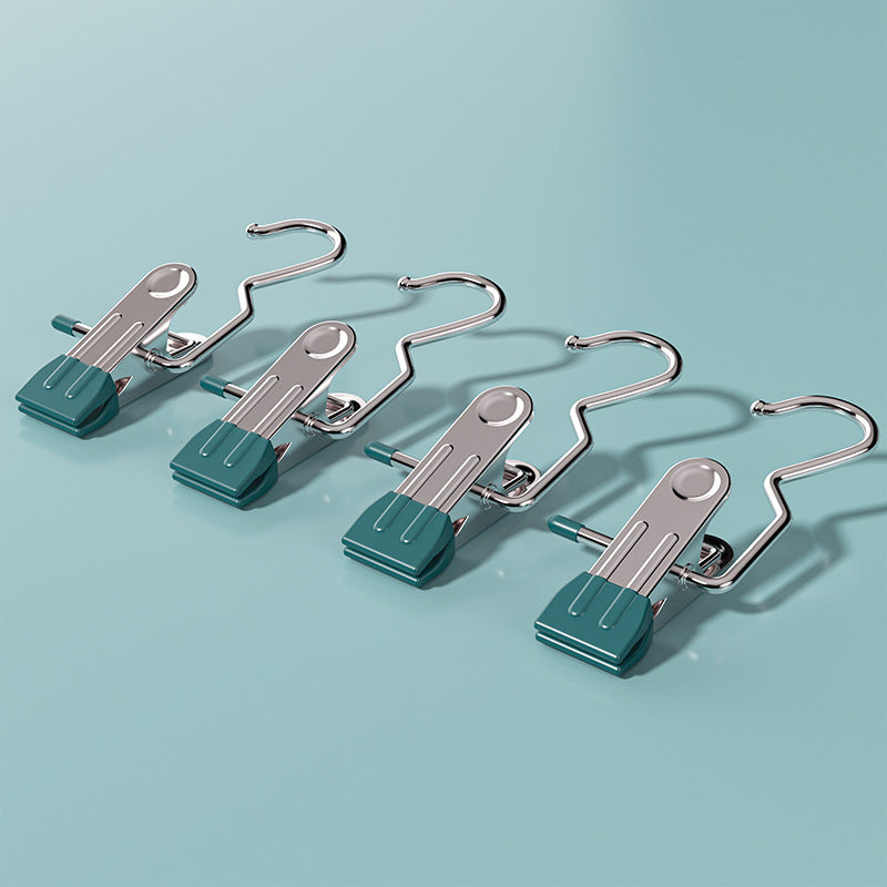 Dark green Stainless Steel Hanging Clips 35 PCS - Strong Grip for Pants, Hats, Socks, Laundry