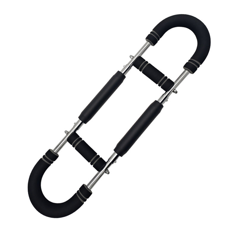 Gray black Adjustable U-Shaped Arm Exerciser - For Home Fitness Strength Training 40kg