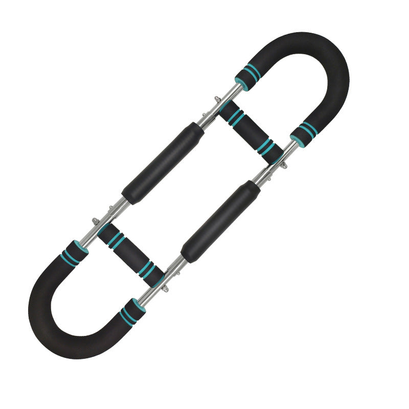 Blue Black Adjustable U-Shaped Arm Exerciser - For Home Fitness Strength Training 40kg