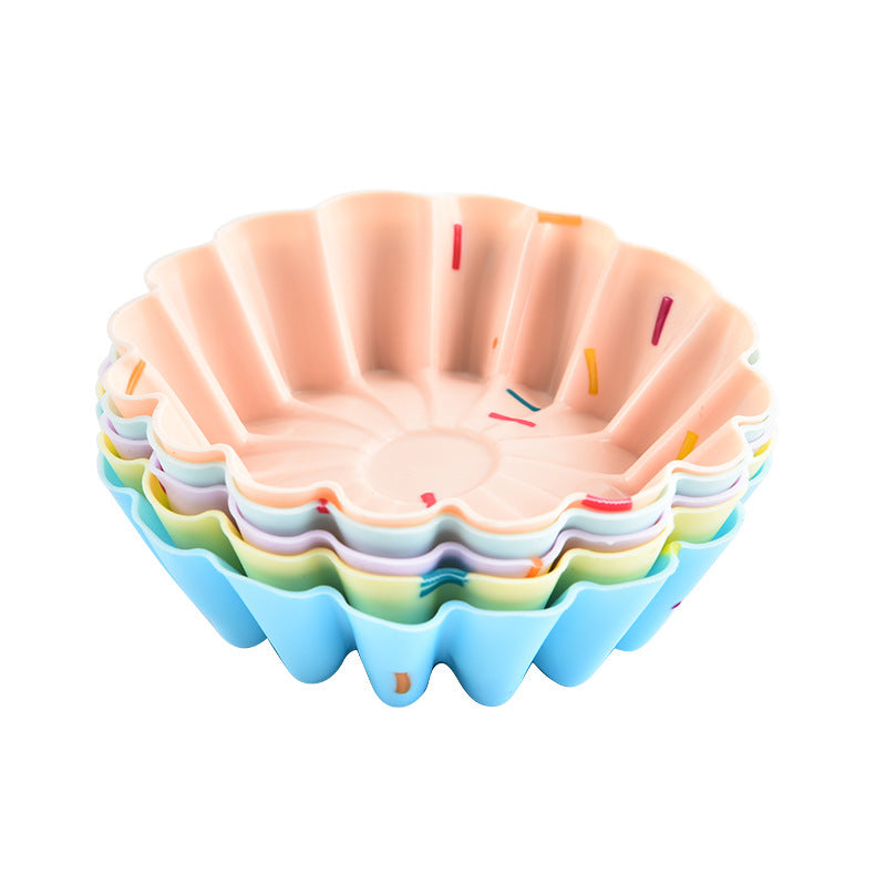 Style 4 Silicone Mini Cake Molds 30 Pack - For Cupcakes, Desserts 7.5x7.5x2.5cm