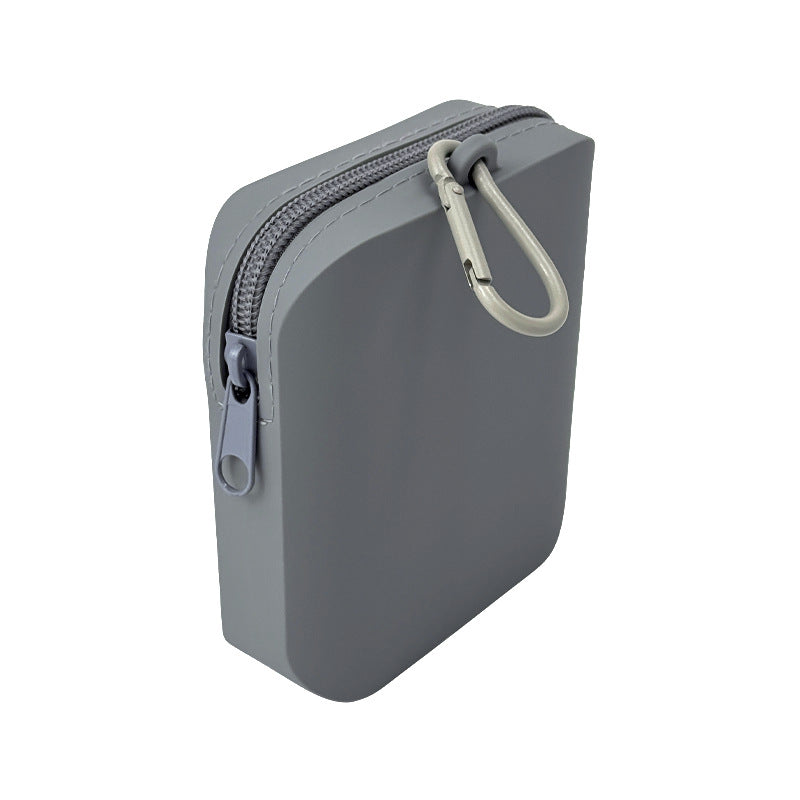Gray Silicone Dog Treat Pouch Set of 2 - Waterproof, Portable for Training & Walks