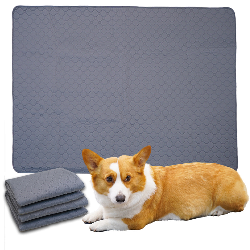 Reusable Pet Training Pads - 4-Layer Waterproof & Absorbent Mat Waterproof Non-Slip Size : M-70cm×50cm