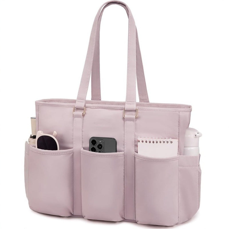 Pink Women's Laptop Tote Bag - Professional Business Briefcase & Shoulder Handbag (Fits up to 15.6 Inch Laptop)