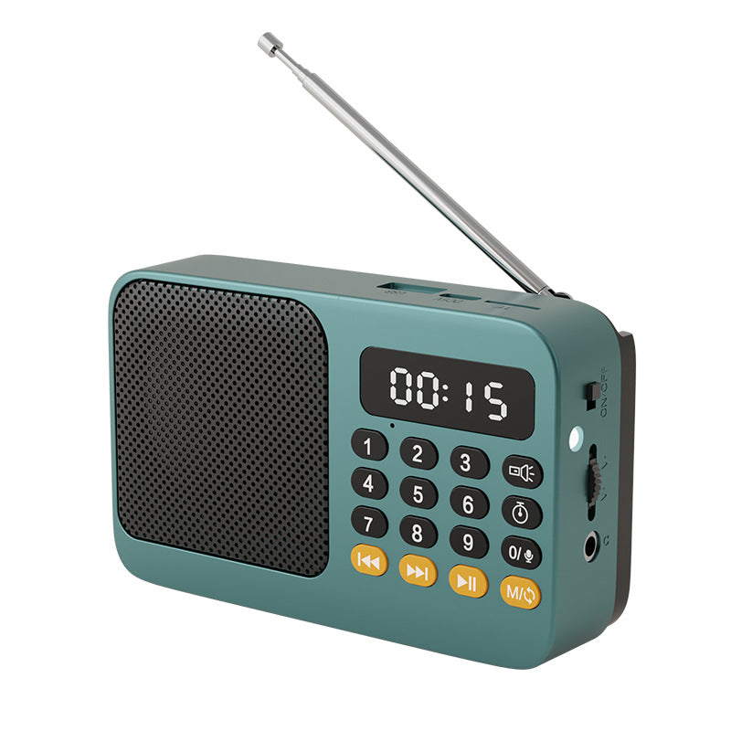 Portable Digital Music Player & FM Radio,4 Playback Modes, LED Flashlight Green