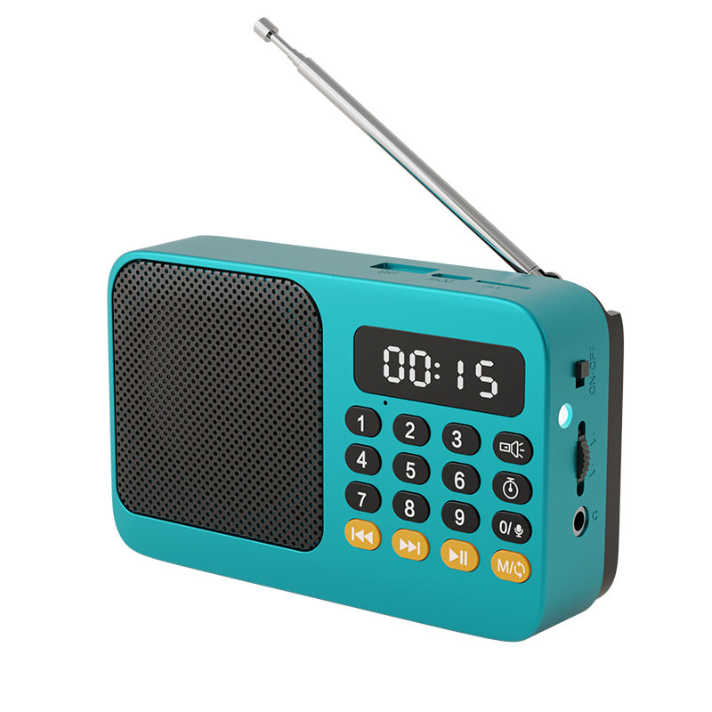 Portable Digital Music Player & FM Radio,4 Playback Modes, LED Flashlight Blue