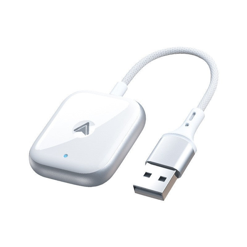 2-in-1 Wireless CarPlay & Android Auto Adapter - Plug & Play Dongle for Cars Applicable to Android-White