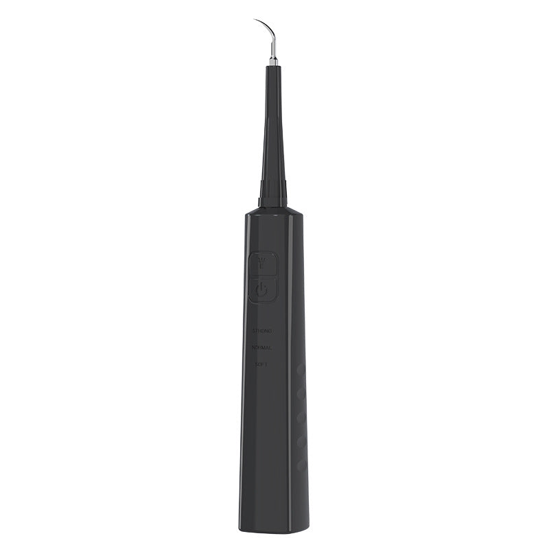 Ultrasonic Dental Scaler & Calculus Remover - 3 Modes, 2 Heads, LED Light black