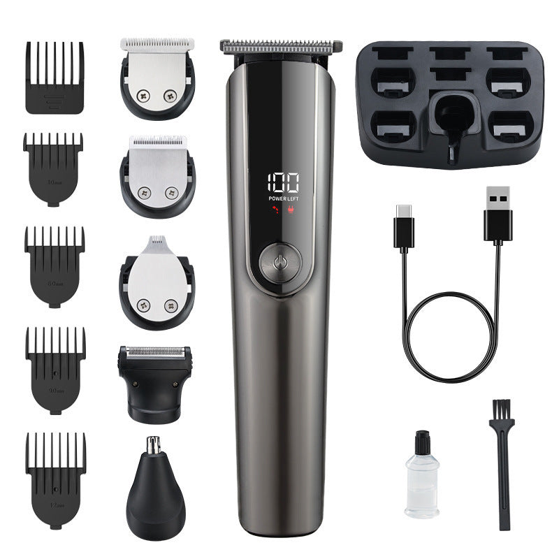 5-in-1 Professional Men's Grooming Kit - Cordless Hair Clipper, Beard Trimmer Electroplating gun