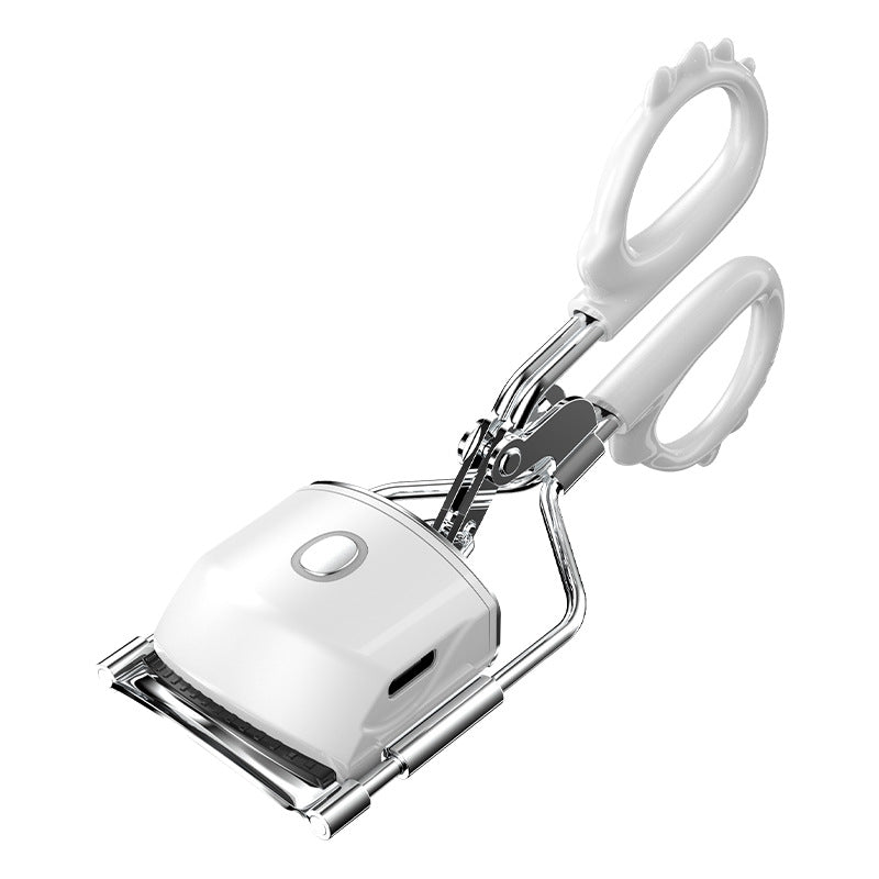 Heated Eyelash Curler with 2 Temperature Controls, Long-Lasting Curl white