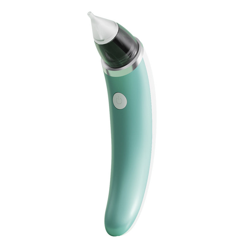 Electric Baby Nasal Aspirator - 5 Suction Levels, Anti-Reflux, USB Rechargeable green