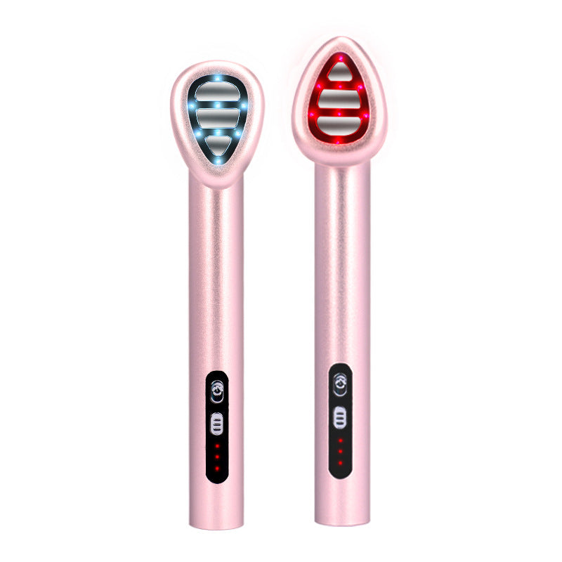 7-in-1 LED Facial Therapy Wand with 180 Rotatable Head & 42C Constant Temperature pink