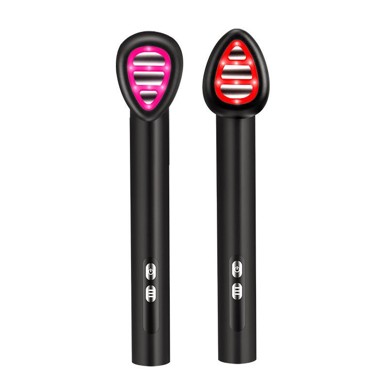 7-in-1 LED Facial Therapy Wand with 180 Rotatable Head & 42C Constant Temperature black