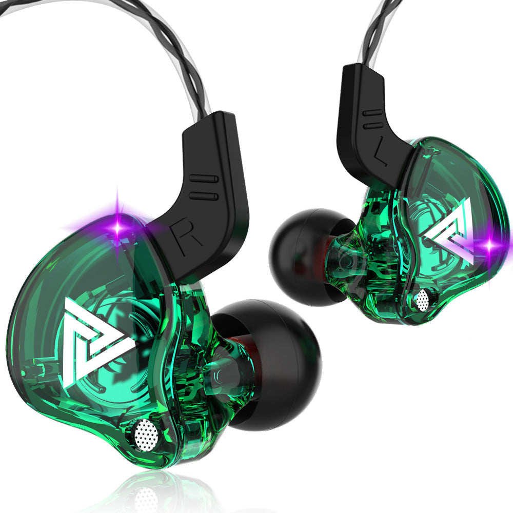 Hi-Res Audio In-Ear Monitor Earphones - Ergonomic Design, Dynamic Driver, with Mic & 3.5mm Jack green