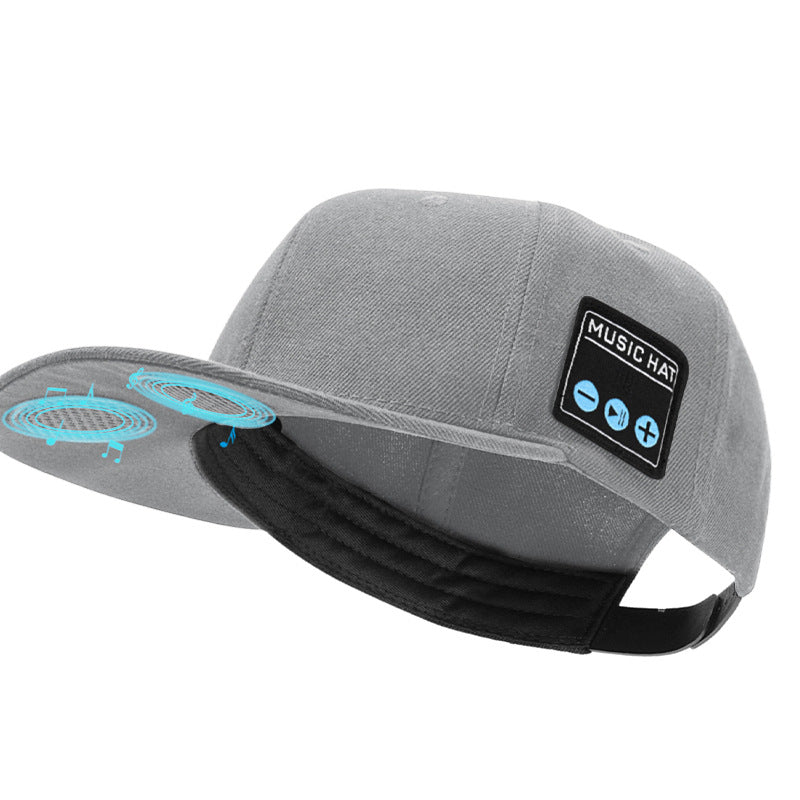 Wireless Bluetooth 5.0 Music Hat - Outdoor Speaker Cap with Mic, Sun Protection & Breathable Fabric Light gray