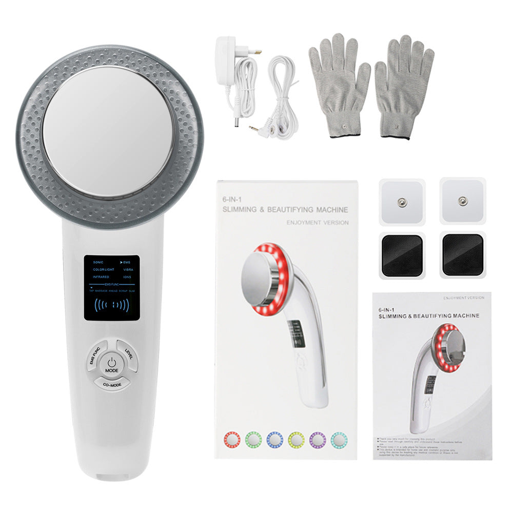 6-in-1 Ultrasonic Slimming & Beautifying RF Device - Body Sculpting & Skin Rejuvenation white