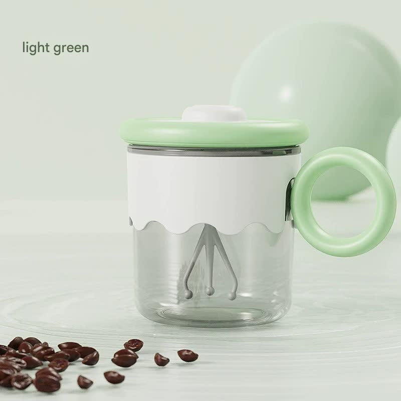 Automatic Self-Stirring Coffee Mug - 400ml, 5000RPM, USB-C Rechargeable with Trident Stirring Rod green