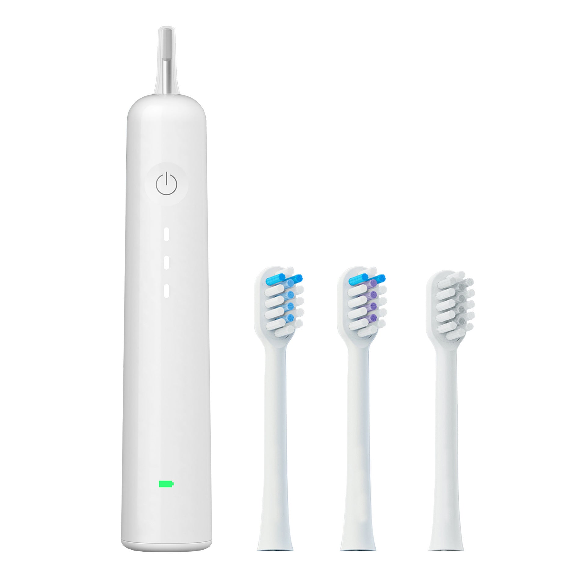 Electric Toothbrush with Ultra-Soft Gum Guard Brush Heads - IPX7 Waterproof, Ergonomic Design white