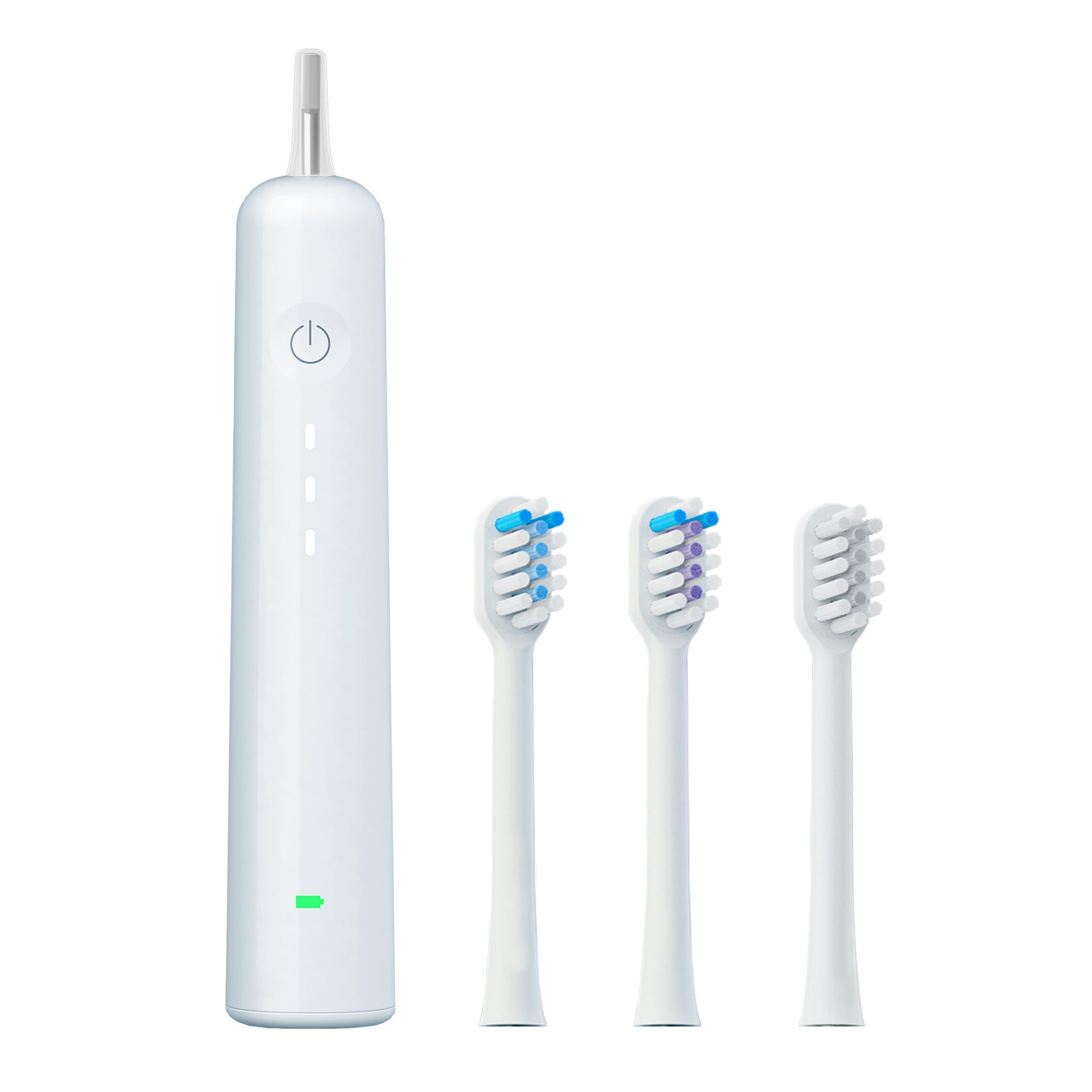 Electric Toothbrush with Ultra-Soft Gum Guard Brush Heads - IPX7 Waterproof, Ergonomic Design blue