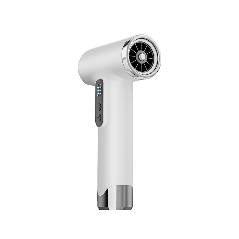 Cordless Rechargeable Hair Dryer - 120,000 RPM High-Speed Motor, 15600mAh Battery, Hot & Cold Air white