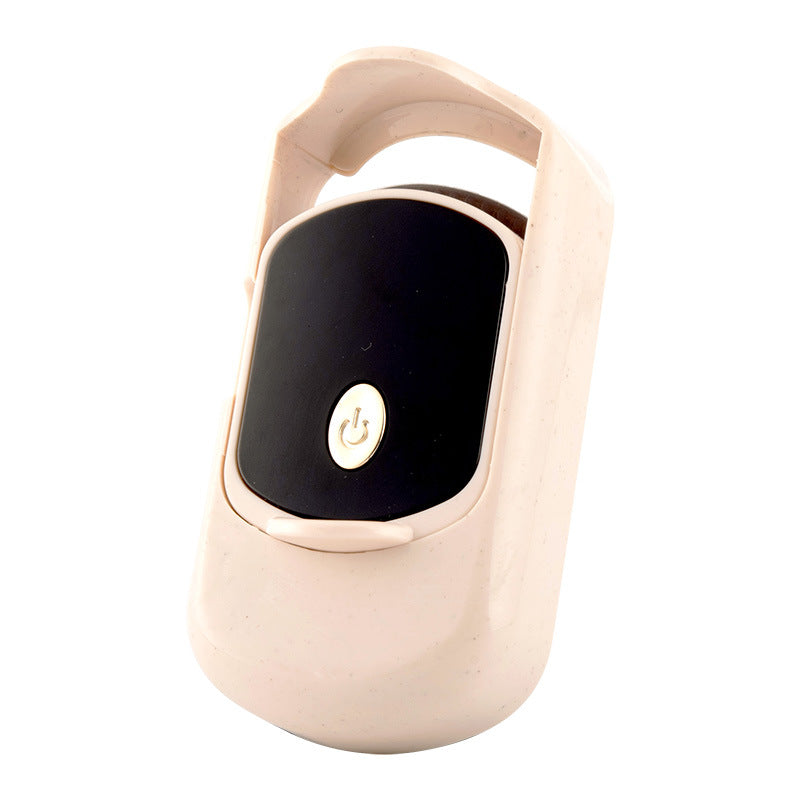 Rechargeable Electric Heated Eyelash Curler - 55C Constant Temperature, LED Display, Gentle Curling Beige
