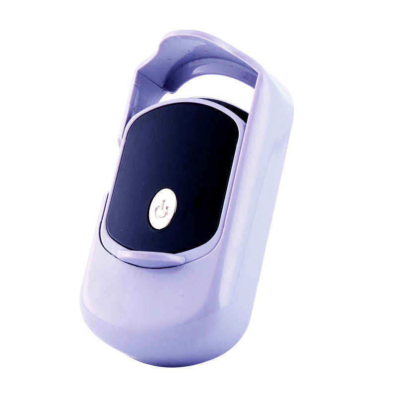Rechargeable Electric Heated Eyelash Curler - 55C Constant Temperature, LED Display, Gentle Curling Purple