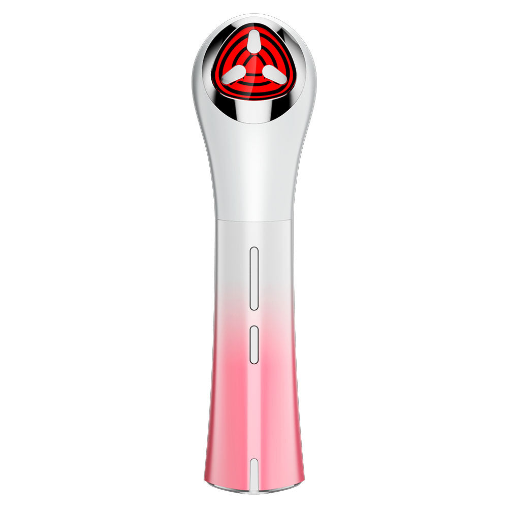 7-in-1 LED Facial Treatment Device - Microcurrent, 3D Vibration Massage for Neck, Face & Eyes Gradient pink