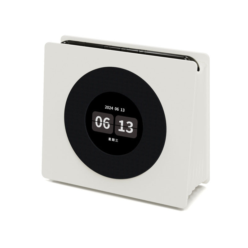 Smart Lyric Display Bluetooth Speaker & Clock with White Noise & Dynamic Scenes white