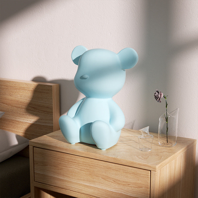 Adorable Cartoon Bear Bluetooth Speaker - Portable Wireless Audio with Long Battery Life & Stylish Design Blue