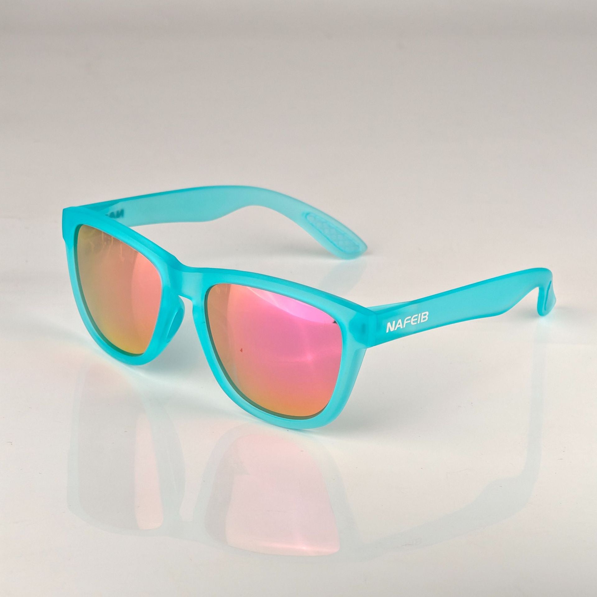 NAFEIB Polarized Sports Sunglasses - Lightweight TR90 Frame, UV400 Protection for Riding & Outdoor Activities Sky blue