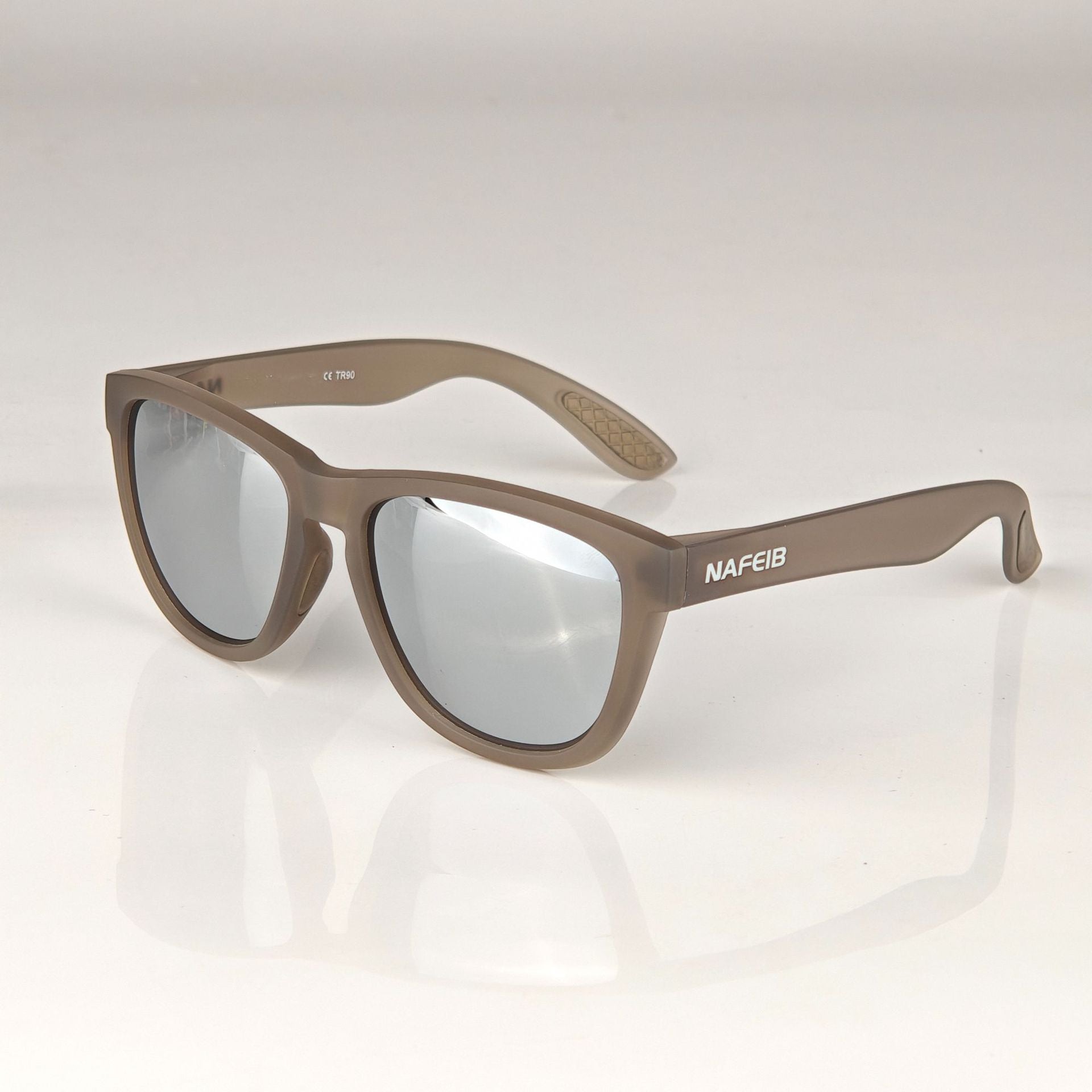NAFEIB Polarized Sports Sunglasses - Lightweight TR90 Frame, UV400 Protection for Riding & Outdoor Activities Transparent gray
