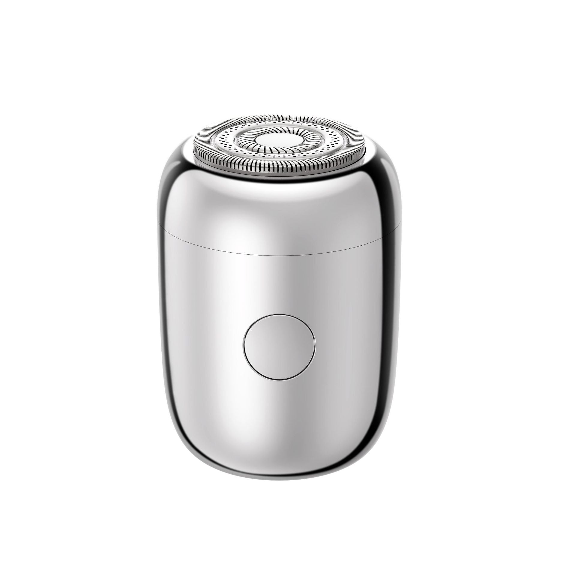 Mini Portable Electric Shaver - IPX7 Waterproof, Self-Sharpening Blades, 30-Day Battery, Travel Lock Silver