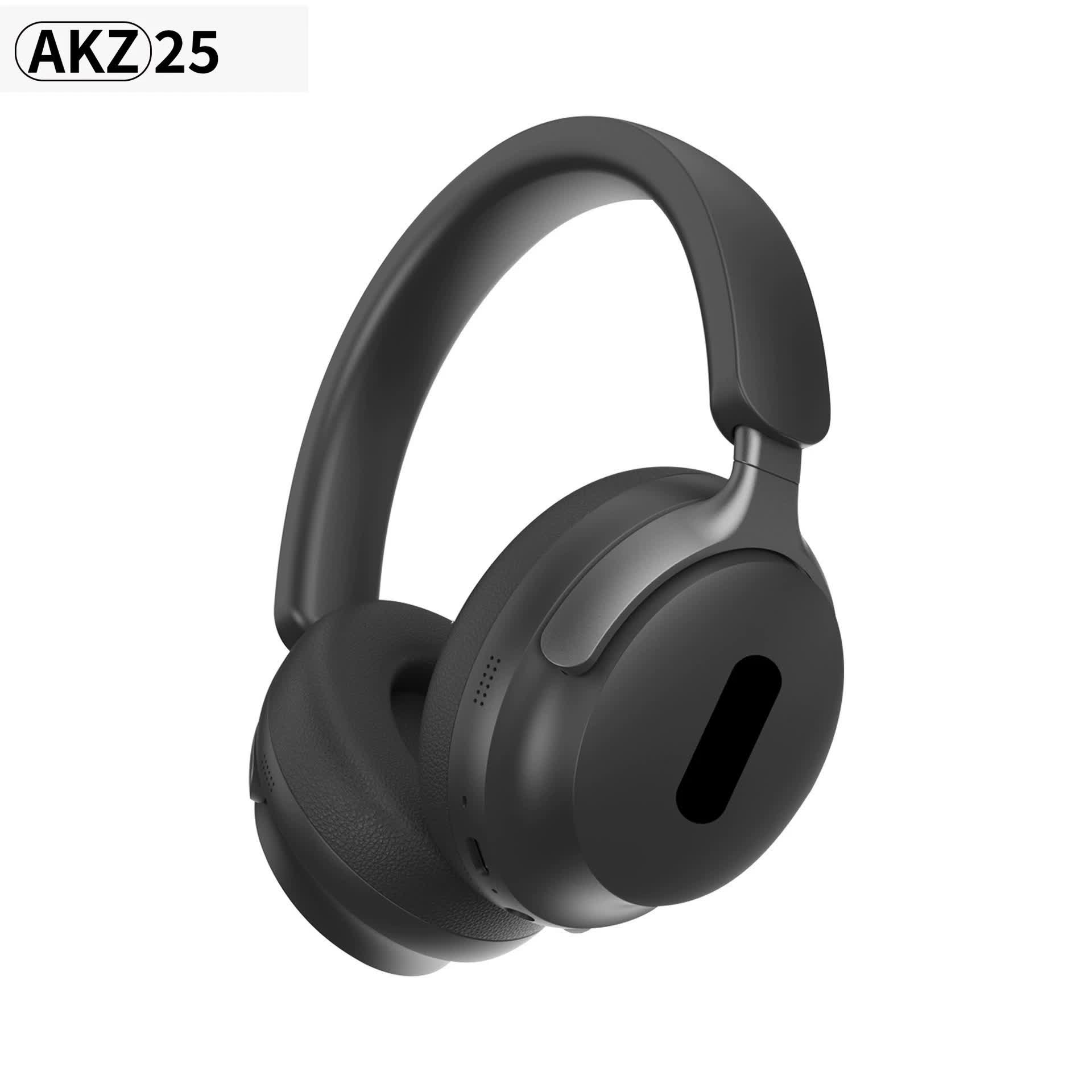 AKZ 25 Wireless Over-Ear Headphones - Bluetooth 5.3, Hi-Fi Audio, Noise-Isolating, Long Battery Life Black