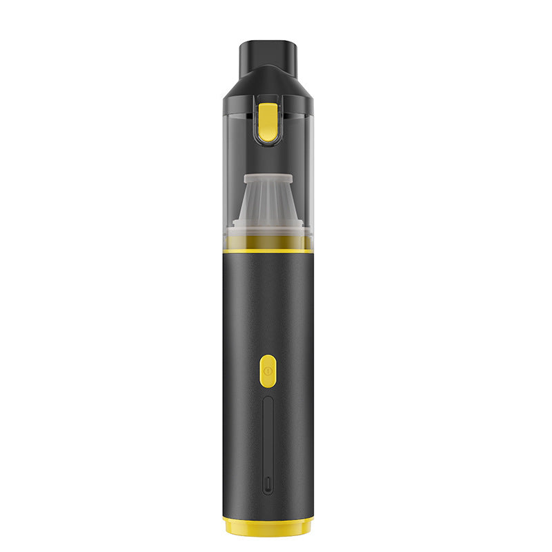 Portable Cordless Handheld Vacuum Cleaner - 16000Pa Suction, 3x2000mAh Battery, Multiple Attachments Black and yellow