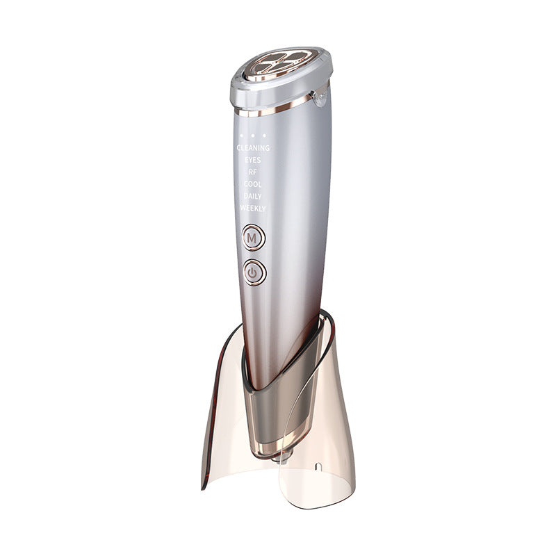 Multi-Function Facial Beauty Device - 6 Modes, 3 Intensity Levels, LED Therapy & Magnetic Charging Gradient Color