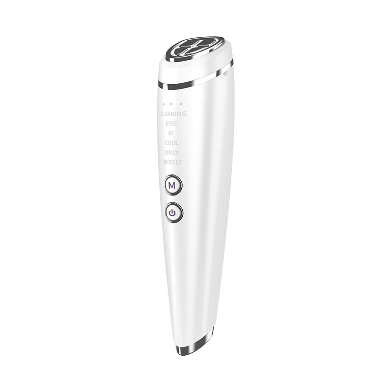 Multi-Function Facial Beauty Device - 6 Modes, 3 Intensity Levels, LED Therapy & Magnetic Charging white