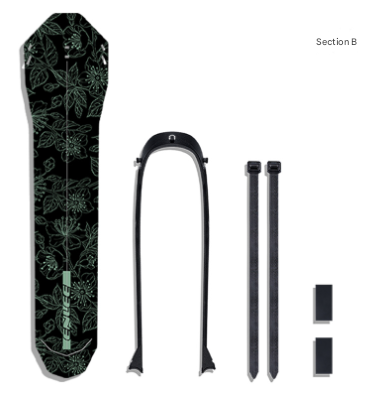 Style B Black and Green Lightweight Bicycle Rear Mudguard - Adjustable PP5 Fender for MTB, Road & Folding Bikes NOT for V-Brakes