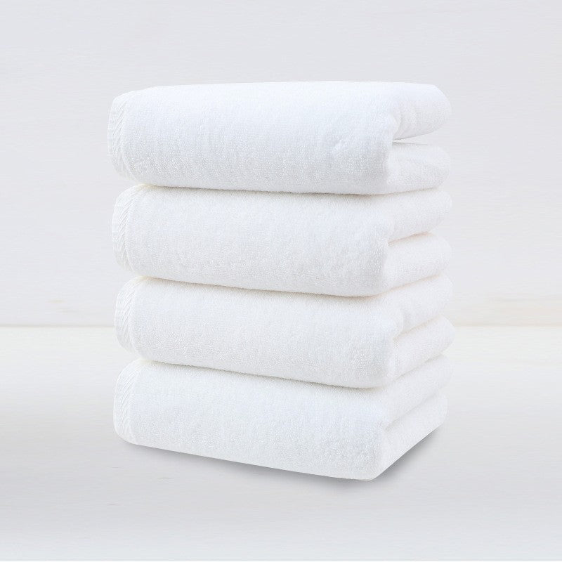 White Plush Cotton Hand Towel Set 4-Pack - Ultra Soft, Absorbent & Quick-Drying Face Towels for Bathroom