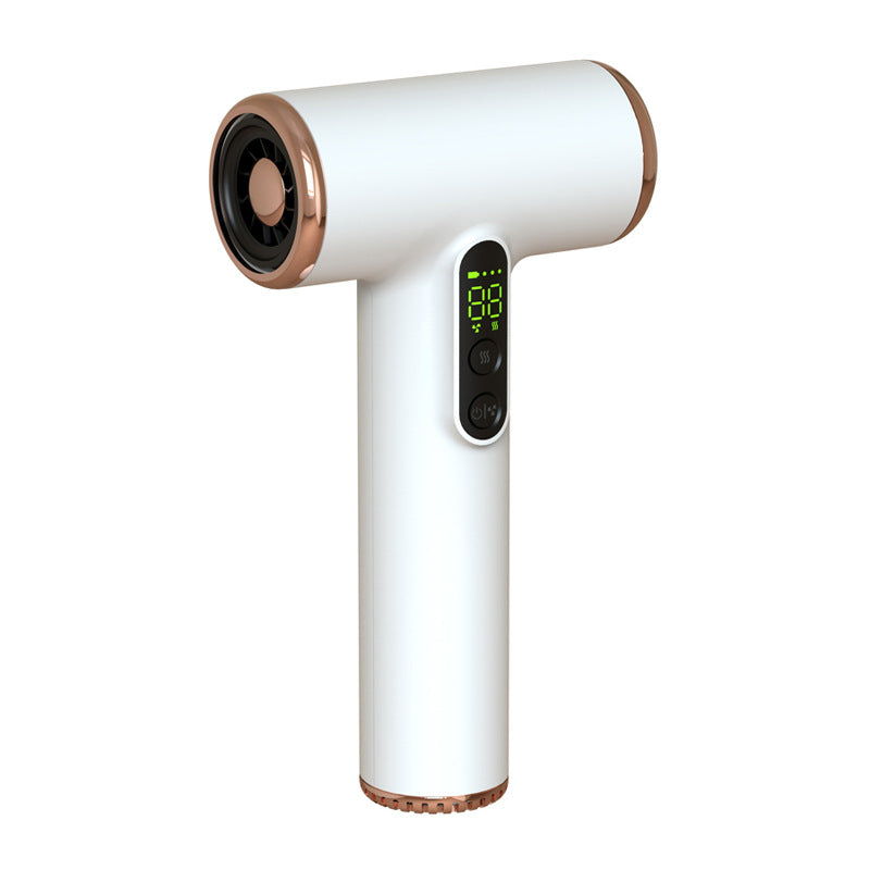 White High-Power Cordless Hair Dryer, 15600mAh USB Rechargeable Blow Dryer with Hot & Cold Air, 3 Speeds & Heat Settings