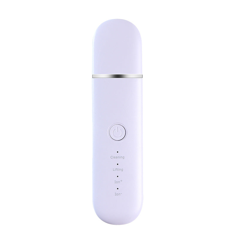 Purple Professional Ultrasonic Skin Scrubber - 4-in-1 Facial Spatula for Deep Cleaning, Blackhead Removal, and EMS Lifting