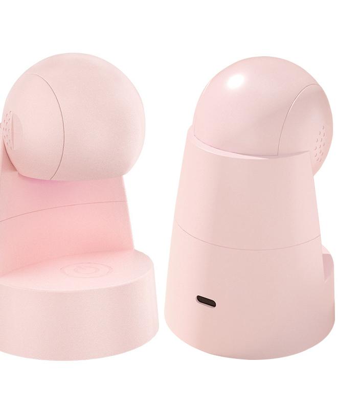 Two Mini Portable UV/LED Nail Lamp - Fast Curing, Adjustable Angle, 60s Timer, USB Rechargeable pink