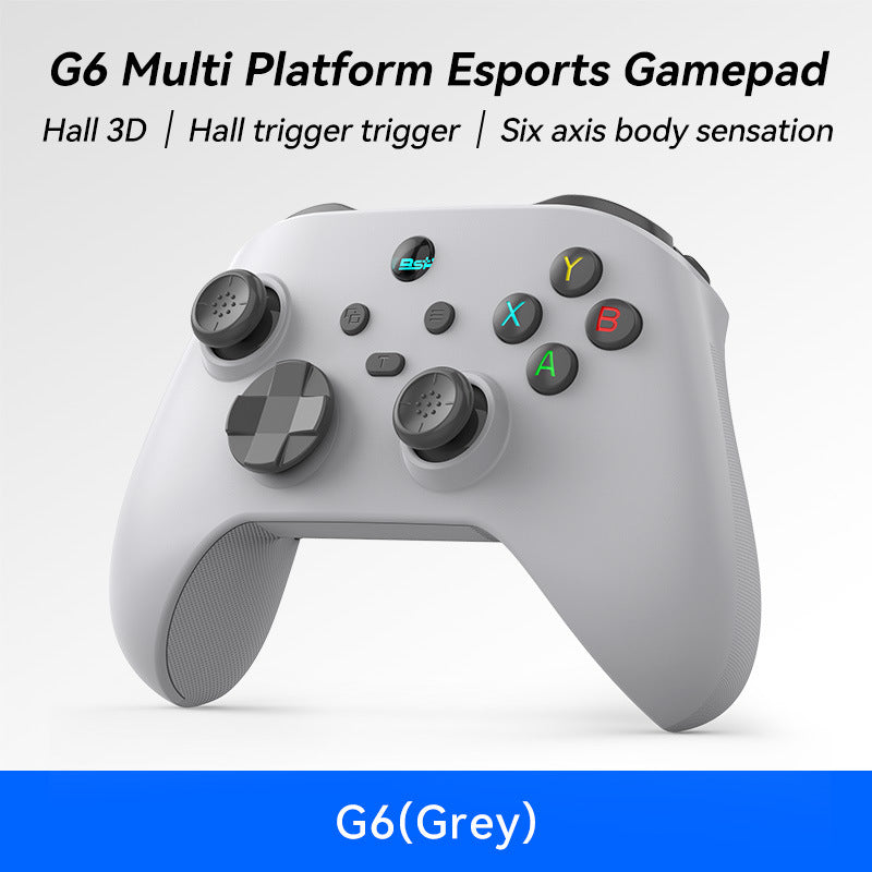 G6 Pro Wireless Gaming Controller - Hall Joysticks & Triggers, Multi-Platform, Six-Axis Gyro, Turbo & Macro grey