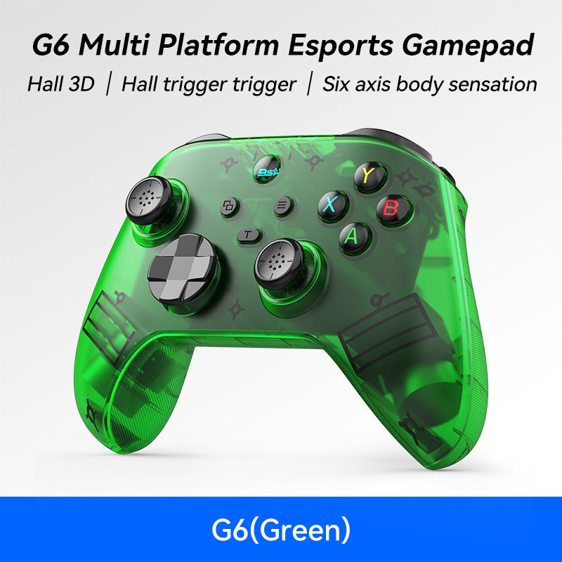 G6 Pro Wireless Gaming Controller - Hall Joysticks & Triggers, Multi-Platform, Six-Axis Gyro, Turbo & Macro green