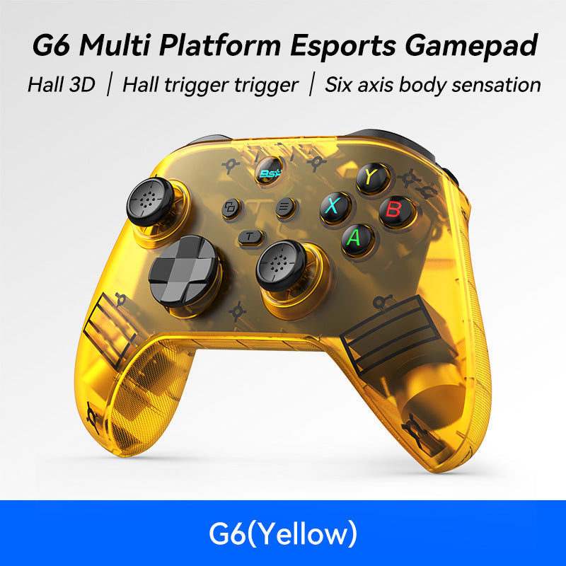 G6 Pro Wireless Gaming Controller - Hall Joysticks & Triggers, Multi-Platform, Six-Axis Gyro, Turbo & Macro yellow