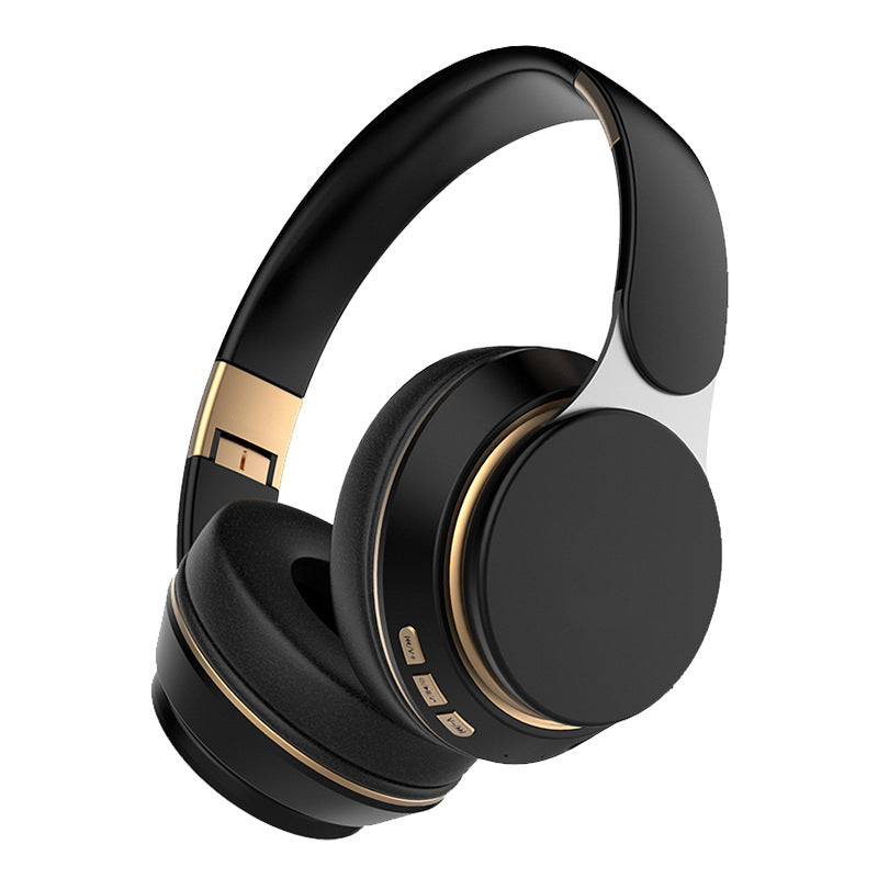 Wireless Bluetooth 5.0 Over-Ear Headphones - HIFI Deep Bass, Foldable Design, 10Hr Playtime black