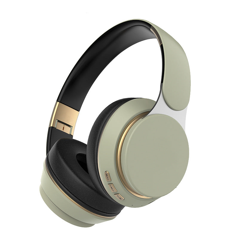 Wireless Bluetooth 5.0 Over-Ear Headphones - HIFI Deep Bass, Foldable Design, 10Hr Playtime green