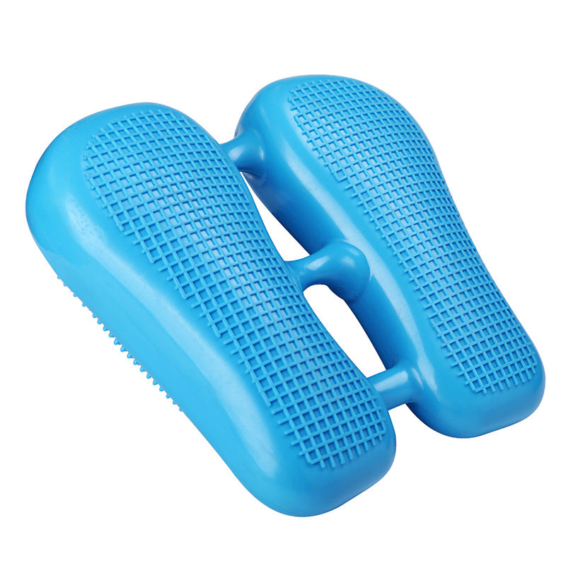 Dual-Side Textured Fitness Balance Board - Core Strengthener with Anti-Slip Massage Surface blue